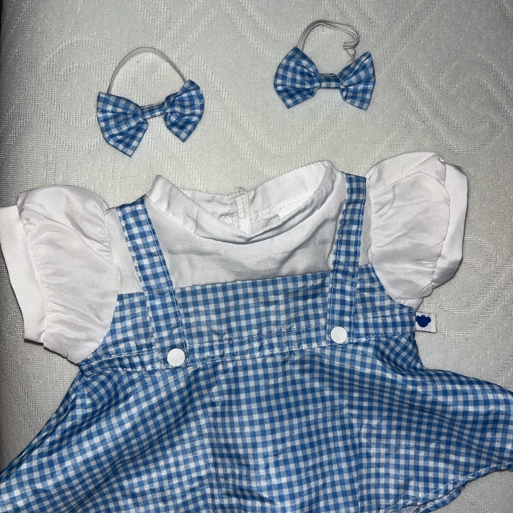 Wizard Of Oz Dorothy and Ginger Bread Man Onsie Costume Bundle for Build A Bear